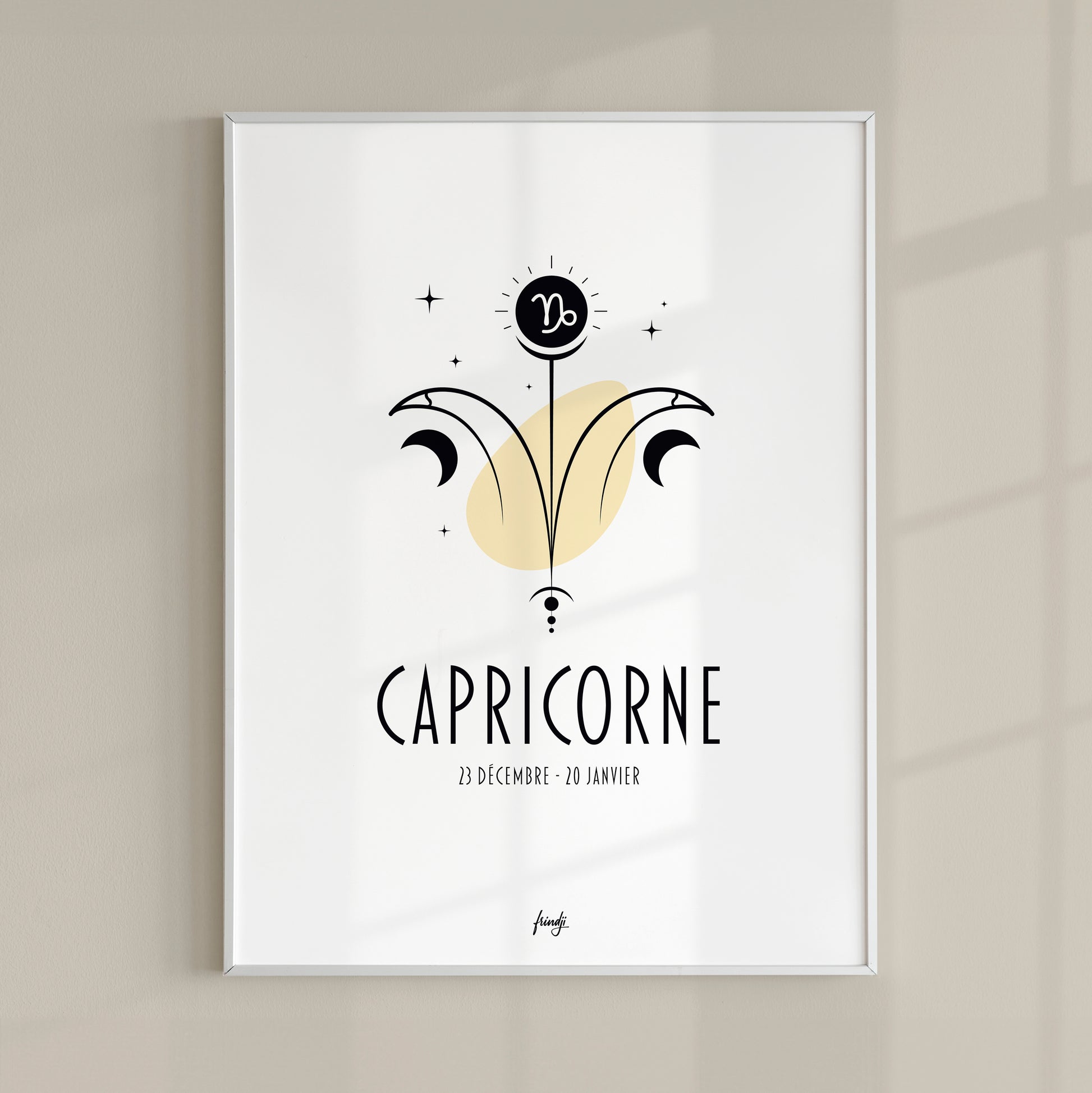 Affiche moderne de signe astrologique du Capricorne