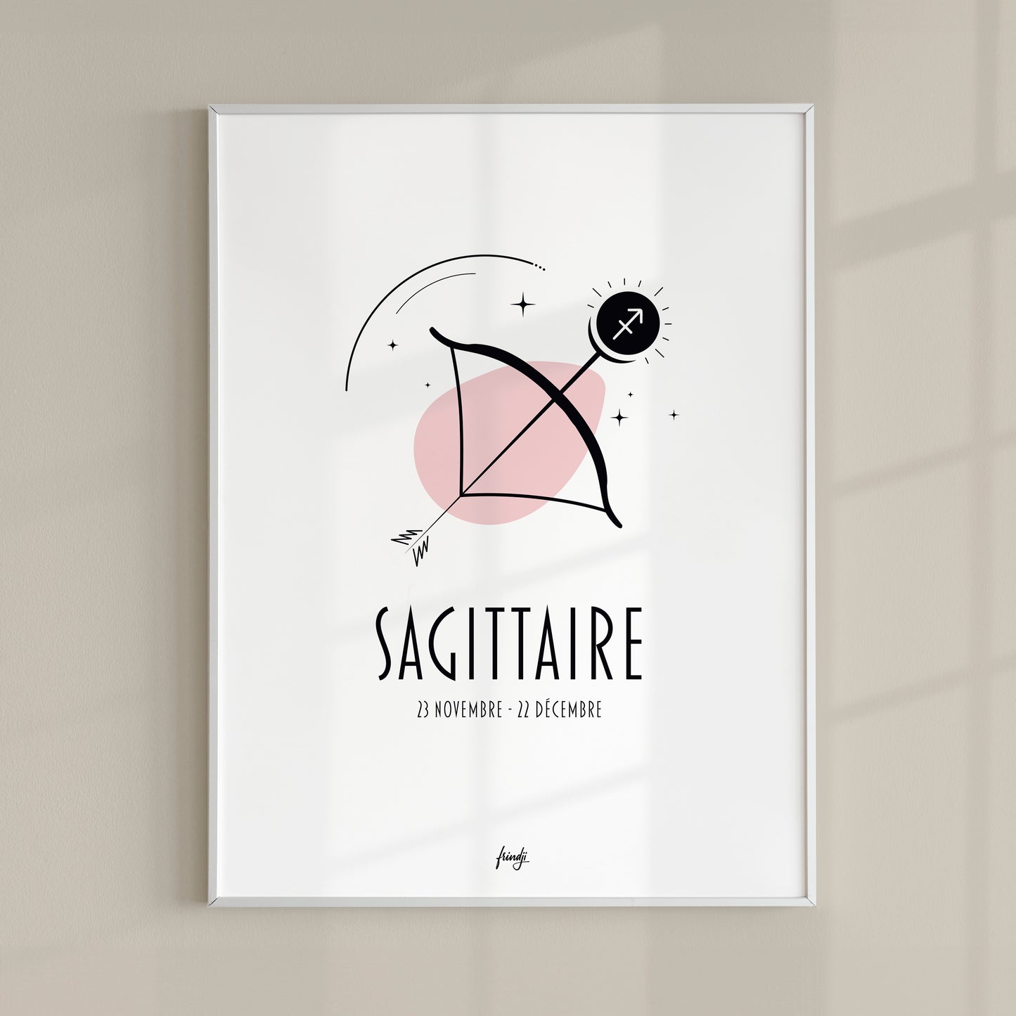 Affiche moderne de signe astrologique du Sagittaire