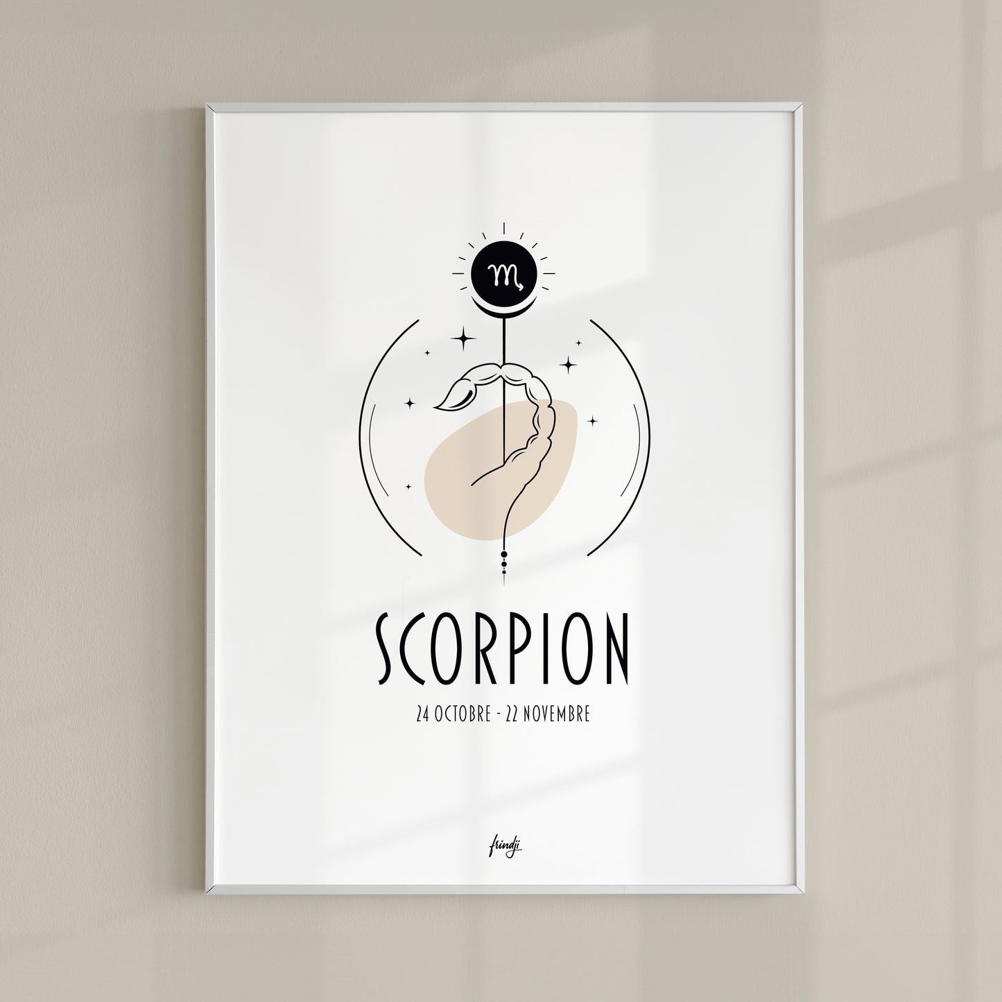 Affiche moderne de signe astrologique du Scorpion