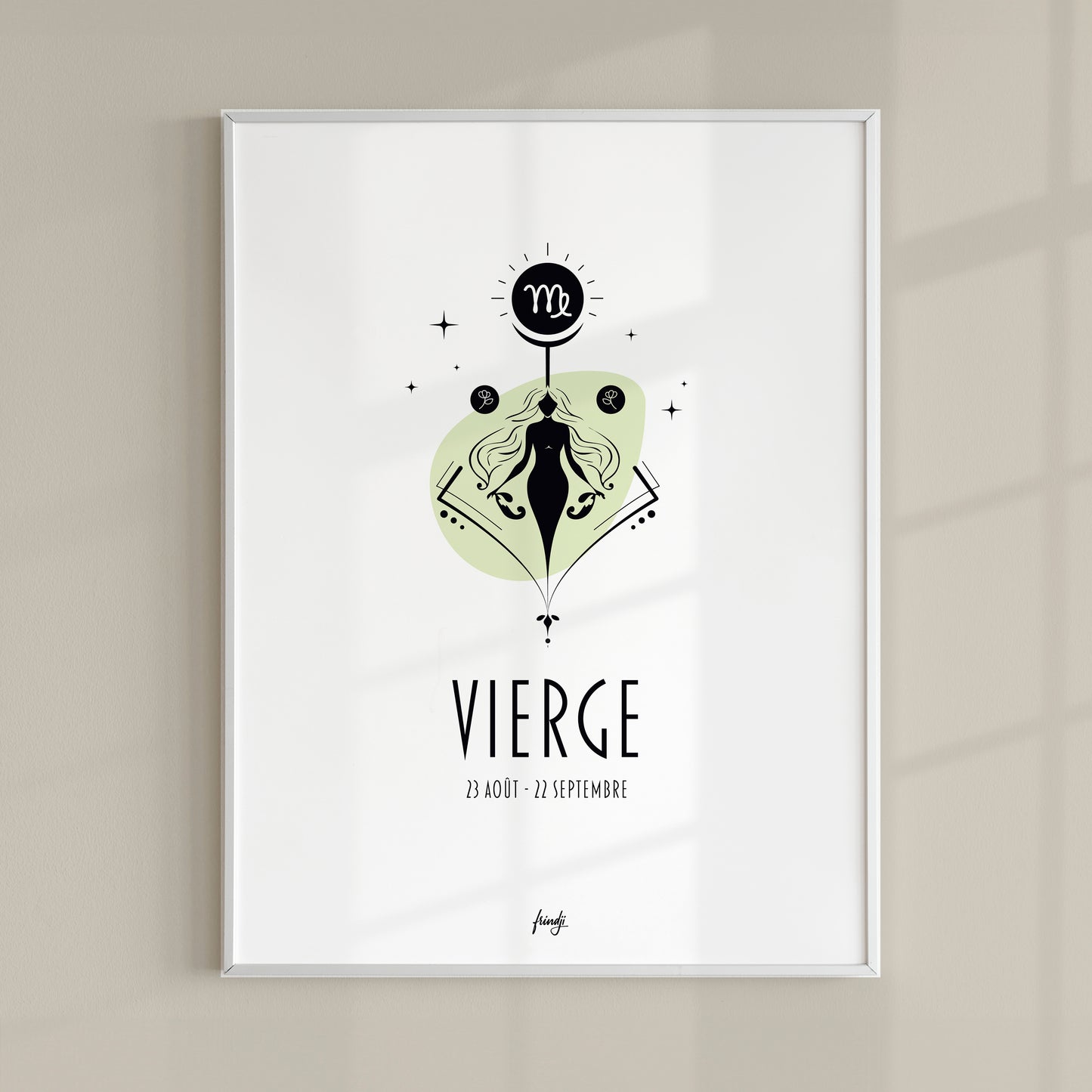 Affiche moderne de signe astrologique vierge