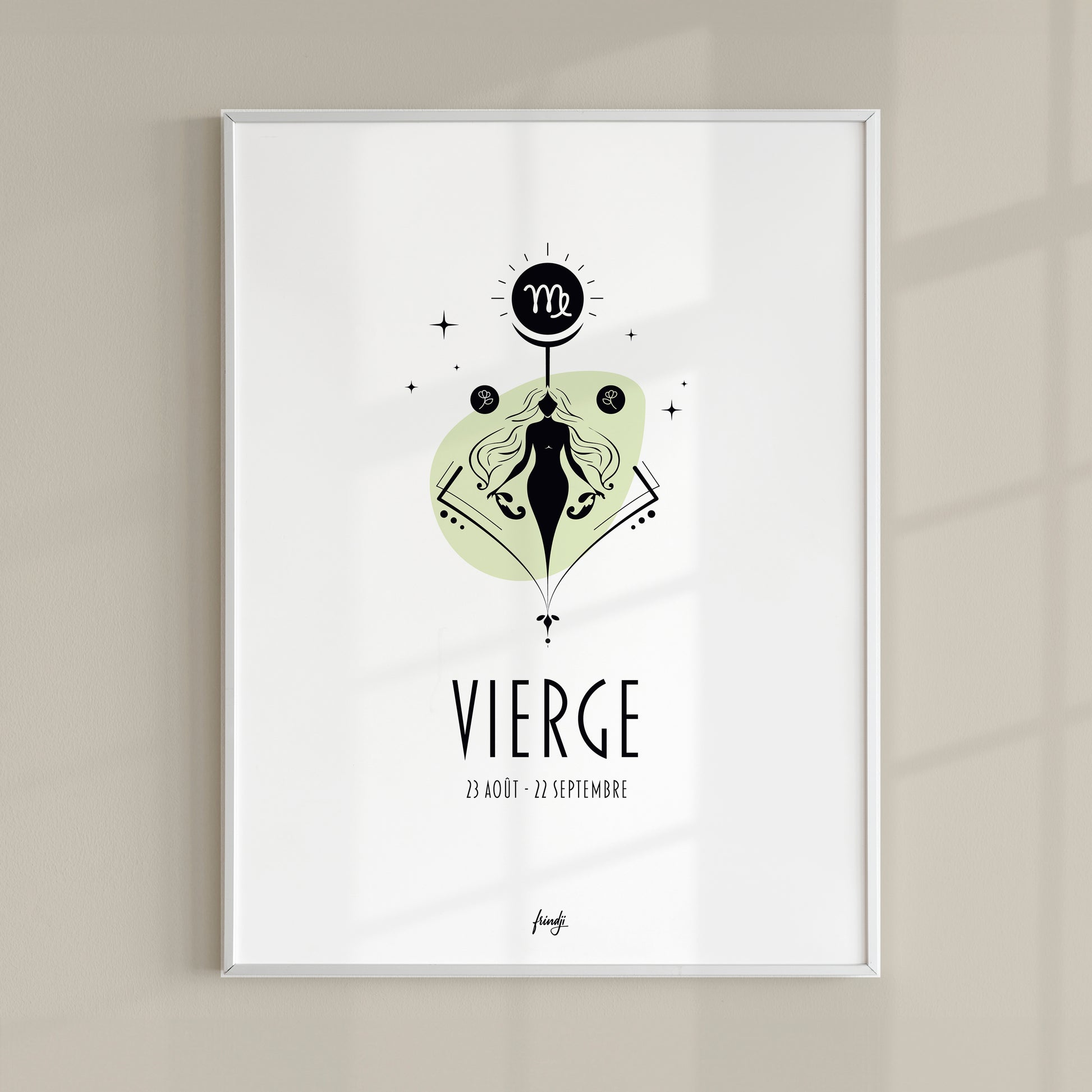 Affiche moderne de signe astrologique vierge