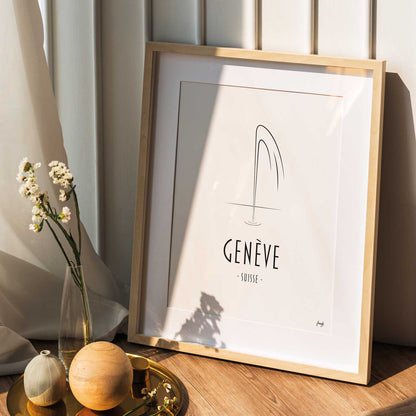 Affiche Suisse Genève jet
