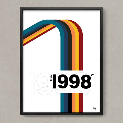 Affiche vintage des années 1998 - Année de la coupe du monde