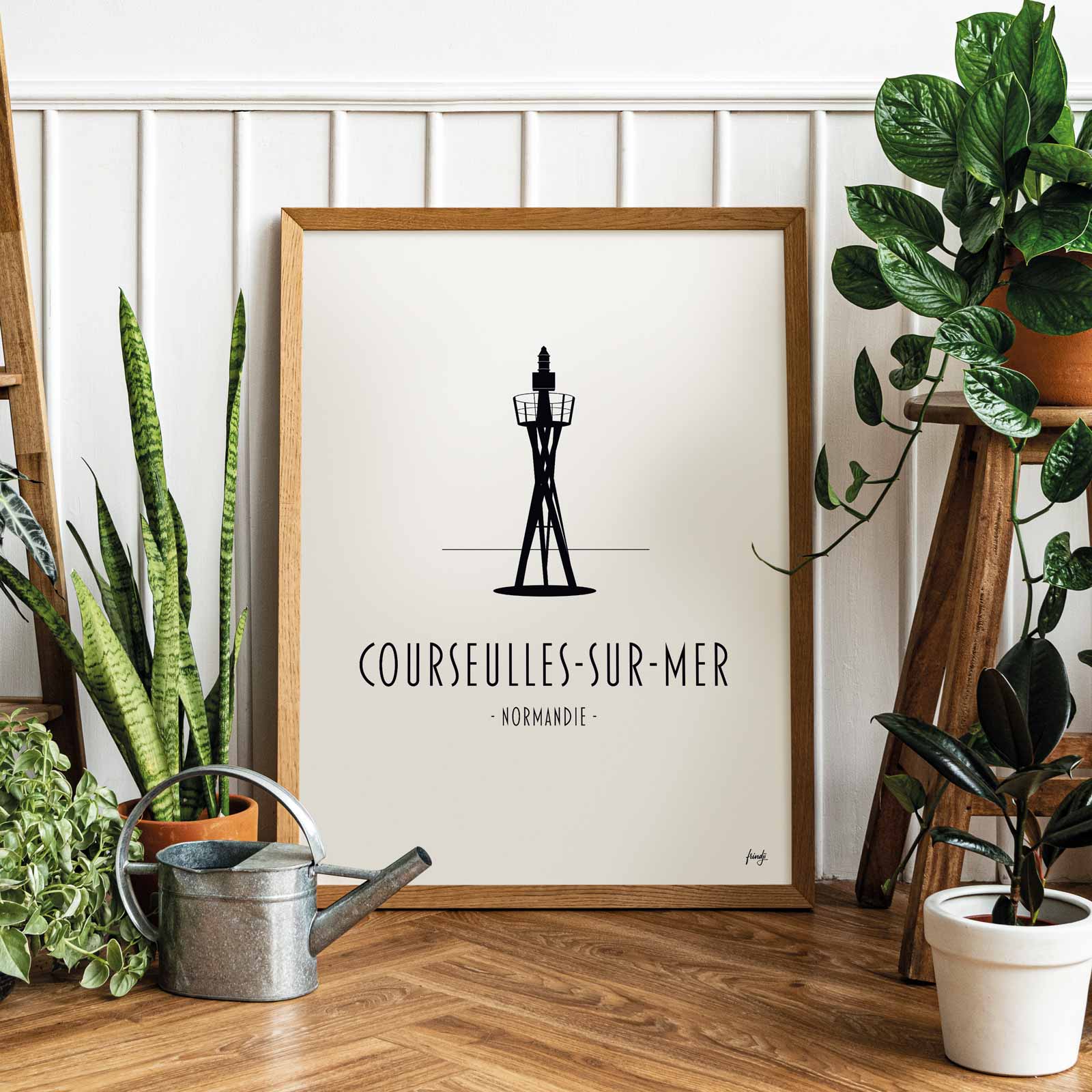 Affiche du phare de Courseulles-sur-mer 