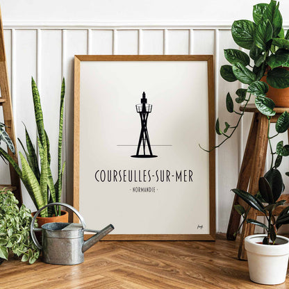 Affiche du phare de Courseulles-sur-mer 