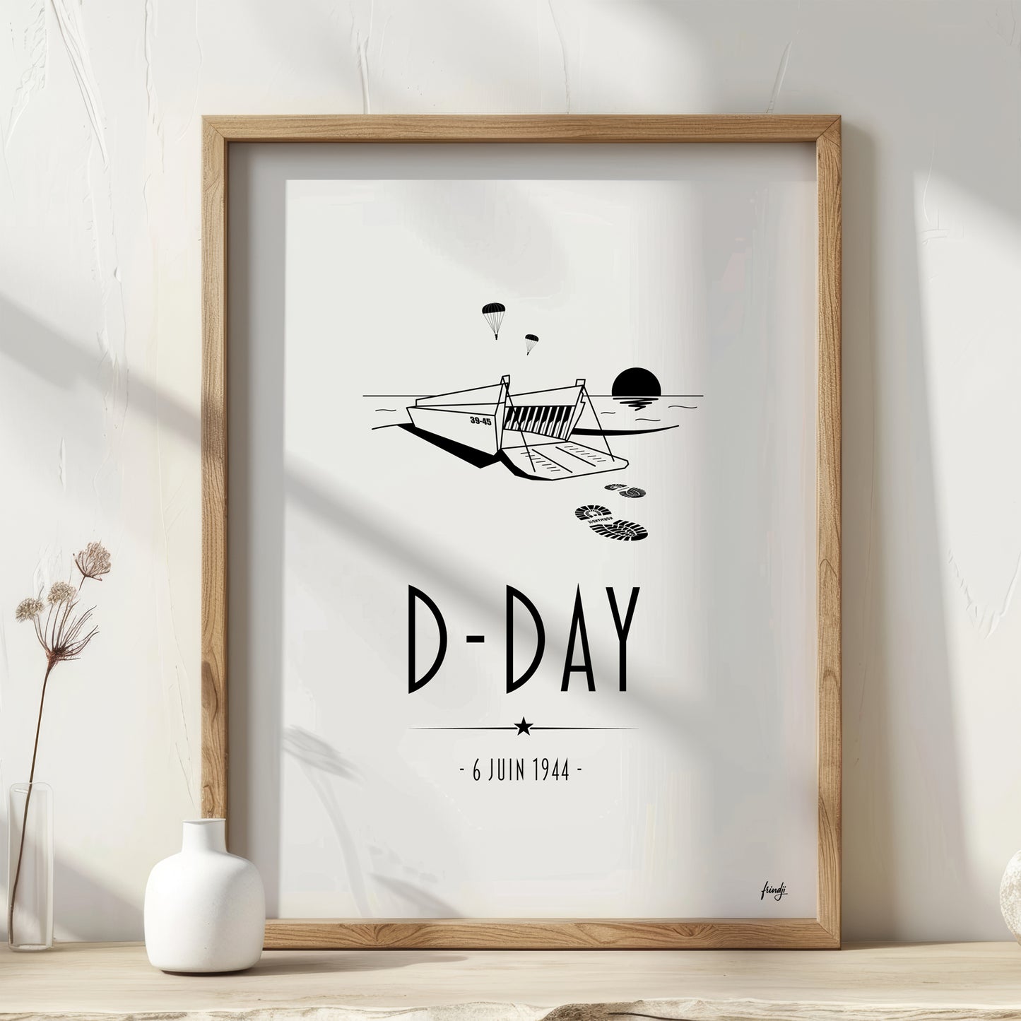 Affiche du dday du débarquement de normandie en 1944