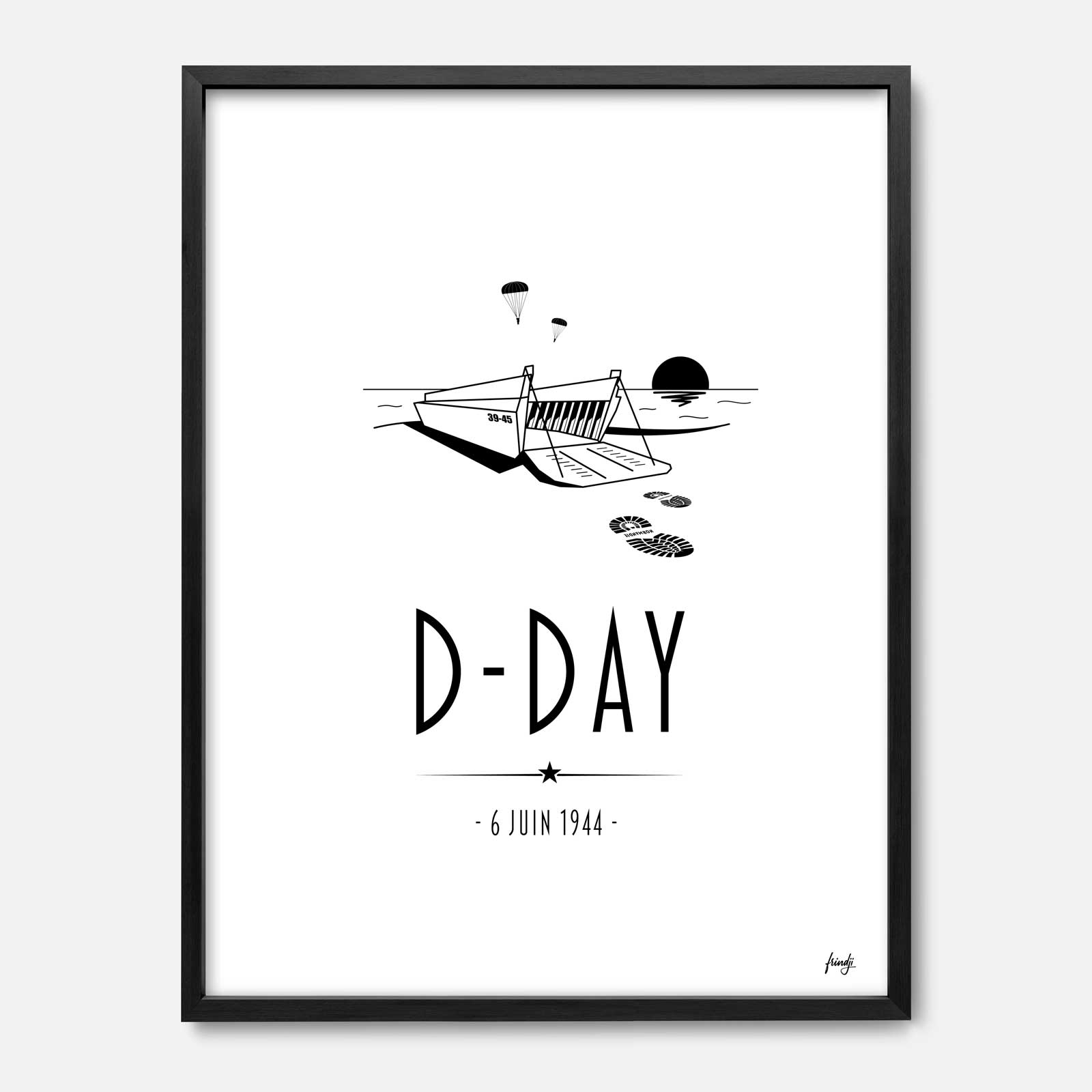 Objet décoratif du D-Day, garder un souvenir avec cette affiche moderne