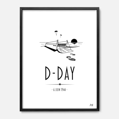 Objet décoratif du D-Day, garder un souvenir avec cette affiche moderne