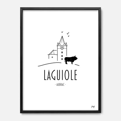 Affiche ville Laguiole