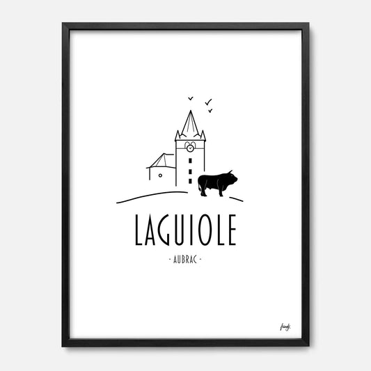 Affiche ville Laguiole