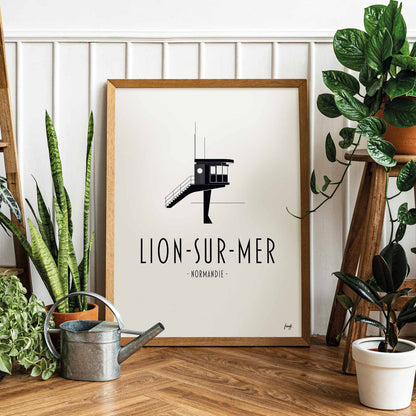 Poster de Lion-sur-mer poste sauvetage rescue
