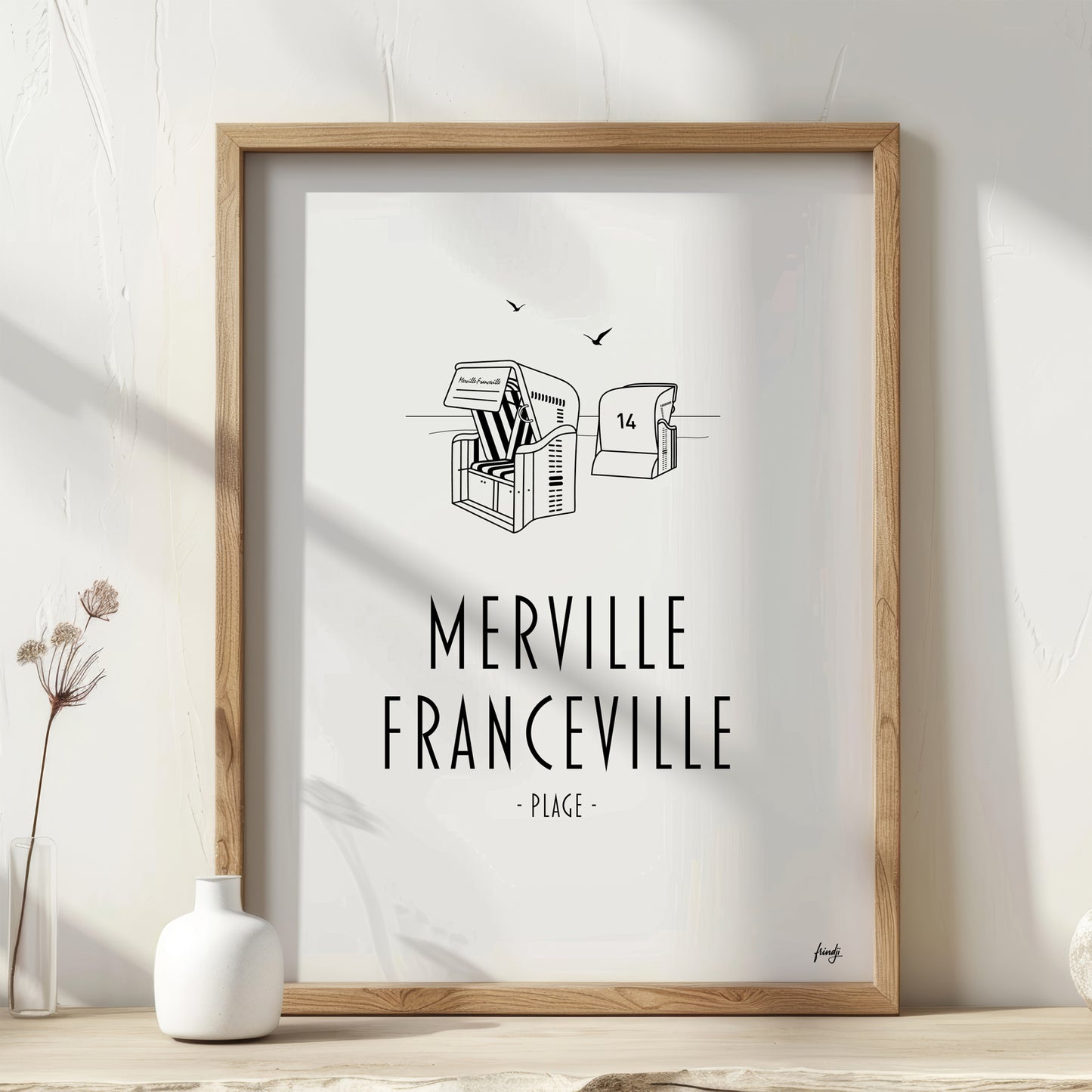 Affiche ville Merville-Franceville