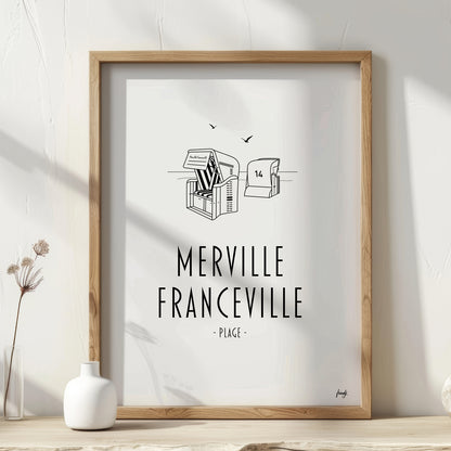 Affiche ville Merville-Franceville