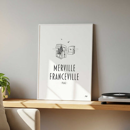 Affiche ville Merville-Franceville