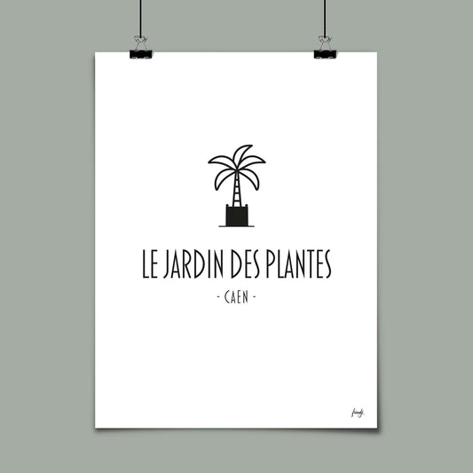 Affiche jardin des plantes Caen