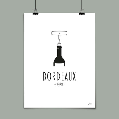 Poster ville Bordeaux