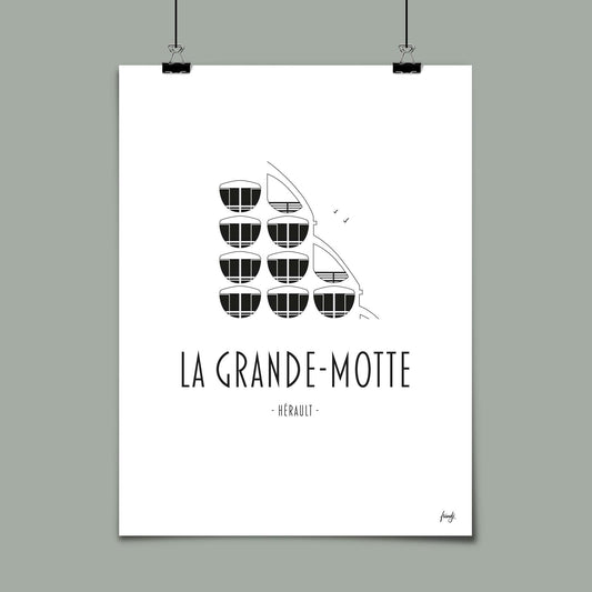 Poster ville La Grande-Motte