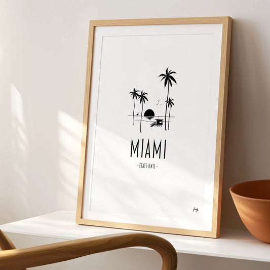 Affiche ville Miami