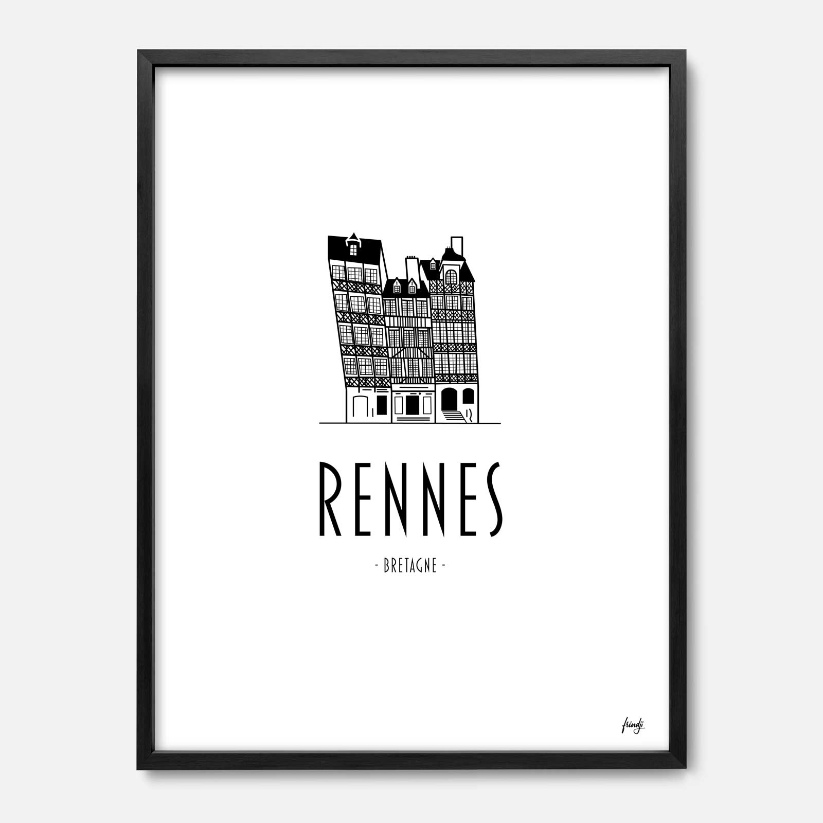 Dynamisez vos murs avec cette affiche de Rennes au design contemporain. Entre tradition et modernité, ce poster capture l'énergie unique de la métropole rennaise. Idéal pour un intérieur au style urbain et épuré.