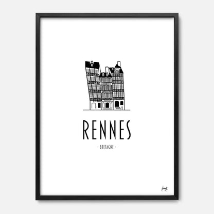 Dynamisez vos murs avec cette affiche de Rennes au design contemporain. Entre tradition et modernité, ce poster capture l'énergie unique de la métropole rennaise. Idéal pour un intérieur au style urbain et épuré.