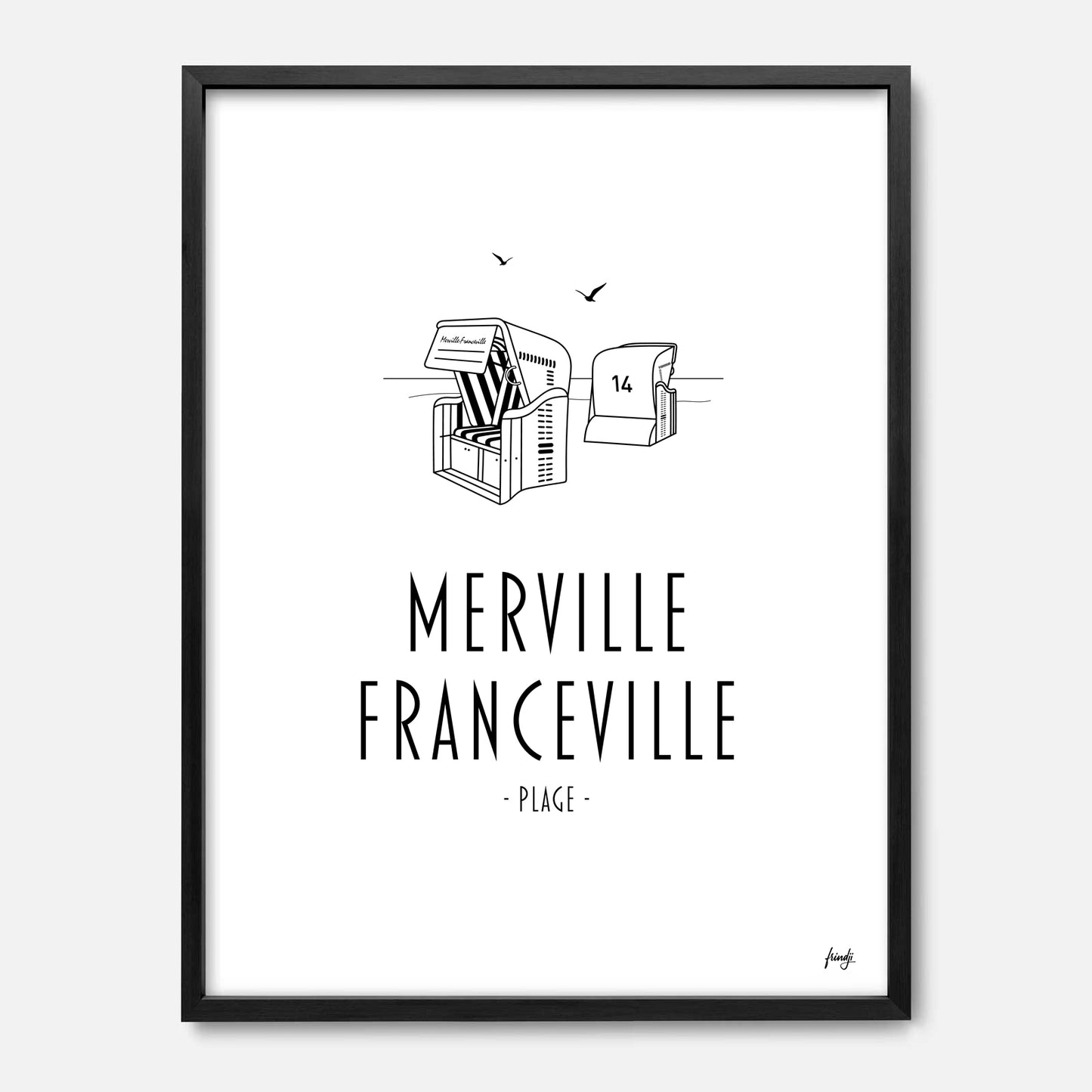 Affiche ville Merville-Franceville