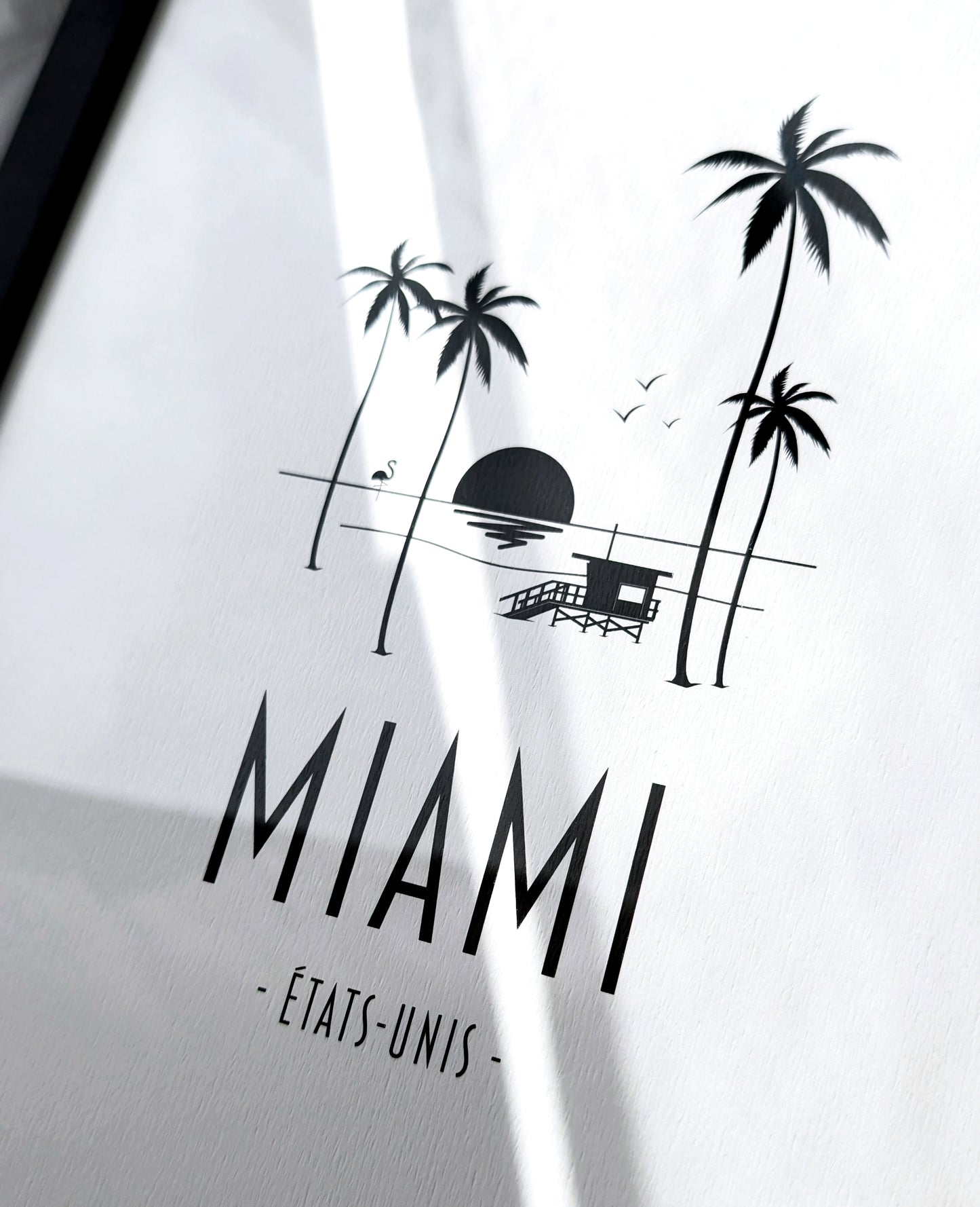 Affiche de Miami Beach minimaliste par Frindji