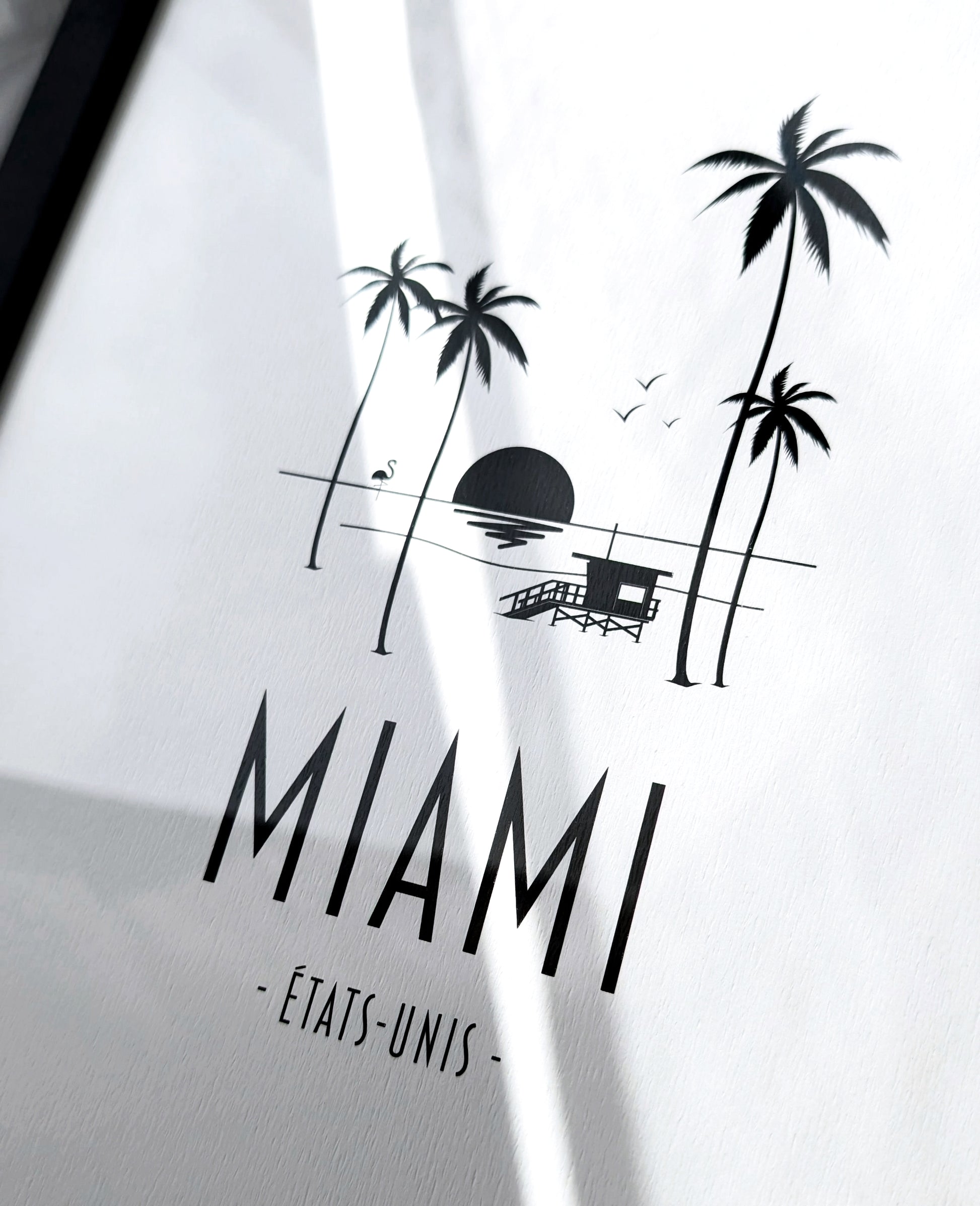 Affiche de Miami Beach minimaliste par Frindji