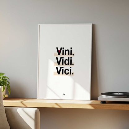 Affiche vini vidi vici